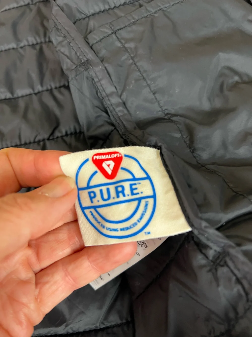 GAP Black Kids Hooded Packable primaloft lightweight Puffer Jacket small